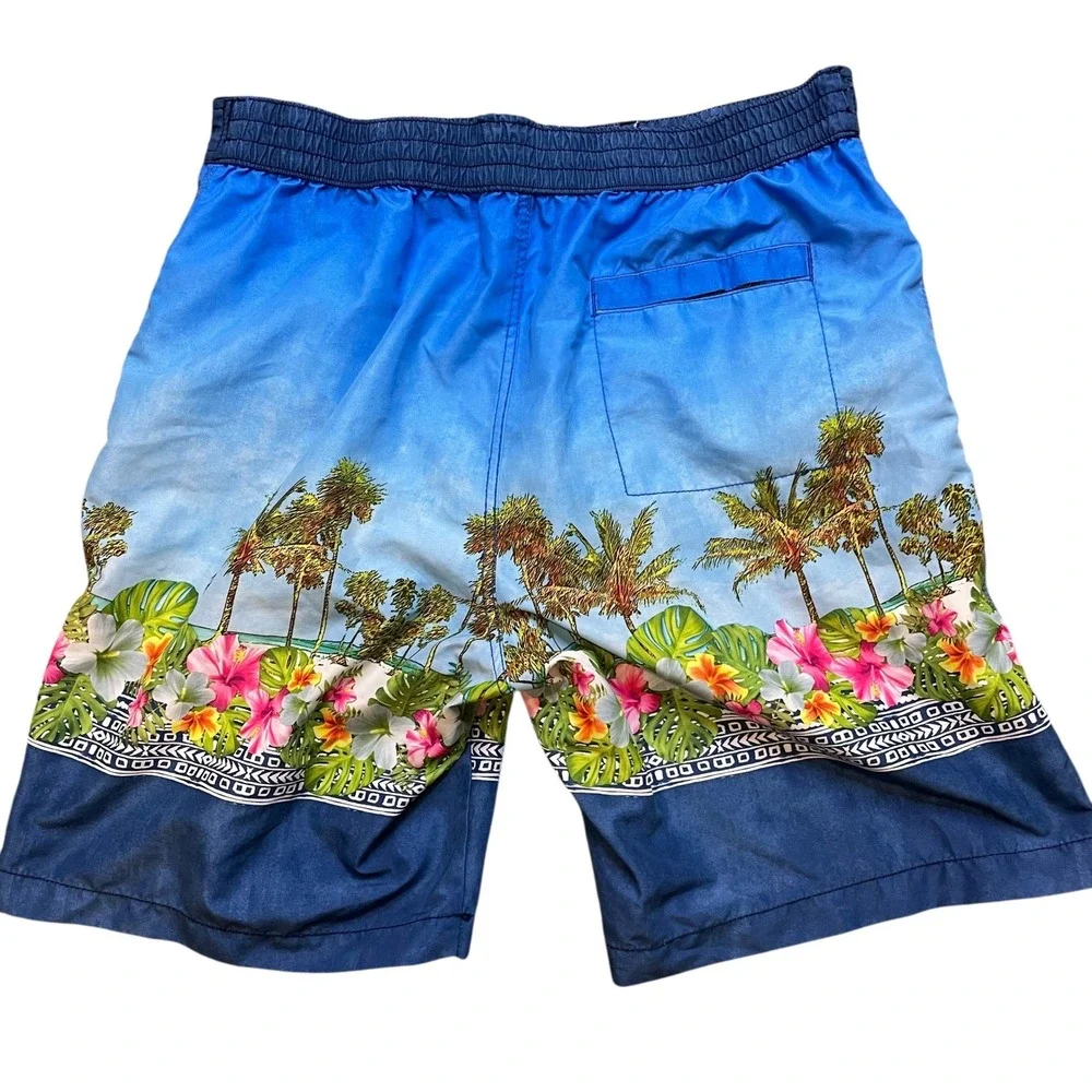 Tommy Bahama Relax Swim Trunks Mens Medium Floral‎ Palm Tree Print Shorts